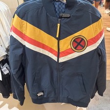 2026 D23 Disney Parks Heroes & Villains Marvel X-Men ‘97 Bomber Jacket Adult NWT picture