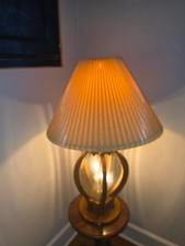 Anthony California Oak Table Lamp with Original Pleated Shade picture