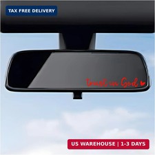 DXNQ 2PCS Trust in God Rearview Mirror Decals, Automotive Vinyl Rear View Mirror picture