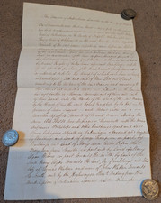 1828 Indenture Calligraphy Fakenham Lancaster William Neal Vincent Langley picture