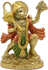 Hindu God Lord Flying-Hanuman Statue - India Idol Murti Pooja Sculpture picture