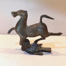 Vintage Chinese Flying Horse of Gansu Metal Sculpture Figurine picture