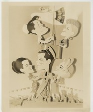 Jacques Kapralik 1957 Original Photo Double Weight 8x10 Caricature Art J14759 picture