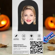 🤣 Madonna Celebrity Mesh See-Thru Face Mask Halloween Cosplay Costume Halloween picture