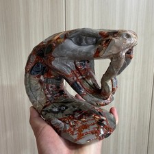 4.5LB Natural Quartz crystal Carved Snake Reiki Healing 1pc picture