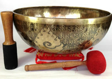 Yogi Singing Bowl Mantra Carved Sound Healing Tibetan 30 Cm Large Bowl - Tibetan picture