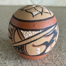 1995 Benjamin Toya Jemez Pueblo Native American Polychrome Seed Pot Signed Vtg picture
