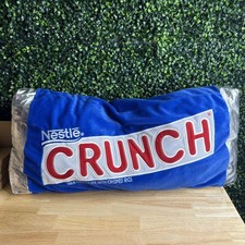 Vintage 2000s Nestle’s Crunch Chocolate Candy Decorative Plush Pillow 28x14x5 picture