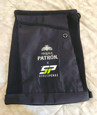 Patrón x Sergio Pérez Black Drawstring Bag Pouch Distillery Advertising picture
