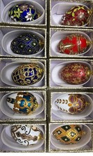 Hand Crafted Cloisonne Enameled Egg Ornament Sold By 1 Piece picture