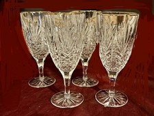 4 Mikasa Gold Crown crystal water goblets,, from 1983–1987  picture