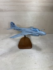 Wood Carved VA-52 Knight Riders, USS Carl Vinson 1980s, Airplane Model Custom picture