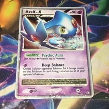Azelf Lv X ~ 140/146 ~ Holo ~ LEGENDS AWAKENED ~ Heavy Played ~ Pokemon Card picture