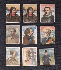1910 Hassan & Mecca World Greatest Explorer Vintage Tobacco 9 Card Low Grade Lot picture