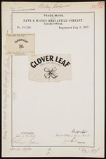 Photo:Nave McCord Mercantile Clover Leaf Baking Powder Trademark 1897 picture