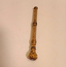 Antique 1800's Gold Mechanical Pencil Jeweled Excellent Condition picture