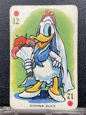 1939 Pepys, Mickeys Fun Fair Card, Walt Disney Red Back Donna Daisy Duck Wedding picture