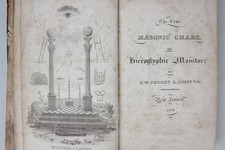 Antique Leather Bound 1826 Masonic Chart Hieroglyphic Monitor, Jeremy L. Cross picture