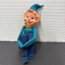 Vintage Knee Hugger Pixie Elf Christmas Ornament Shelf Sitter picture