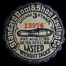 1885 STANDARD BOOT & SHOE LASTING CO. LICENSE & ROYALTY STAMP-RARE picture