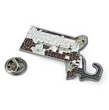 Massachusetts State Enamel Lapel Pin – US State Collectible Souvenir Pin picture