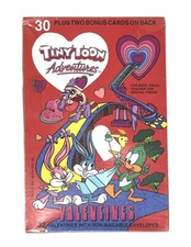 Tiny Toon Adventures Valentine Day Cards 32 SEALED Damaged Box Taz Bugs VTG 1991 picture
