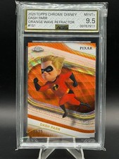 2025 Topps Chrome Disney Dash Parr Orange Wave Refractor /25 AGS 9.5 picture
