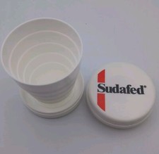 Vintage Sudafed Collapsible Travel Cup Medicine Advertising Promo Memorabilia picture