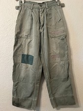 Distressed Vtg 50s USAF MIL-T-4335A Sage Green 509 Mechanic Utility Trousers 30 picture