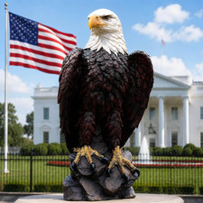 Bald Eagle Statue Outdoor Large American Patriotic Eagle Statue for Garden Yard picture