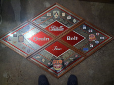 Vintage Complete 4 Piece Centennial Series Grain Belt Beer Mirror Set picture