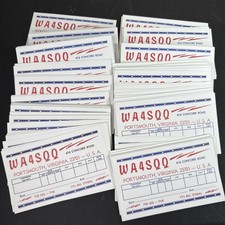 Lot of 238 Vintage Blank QSL Cards WA4SQQ Portsmouth VA Ham Radio USA picture