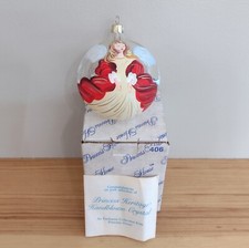 Vintage 2002 Princess House Handblown Crystal Hand Painted Angel Ornament Signed picture