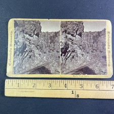 Rocky Point Curve Stereoview W.G. Chamberlain Colorado Scenery 1870s Railroad picture
