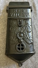 VINTAGE ANTIQUE GRISWOLD CAST IRON MAIL BOX NO. 3 WITH PEEP HOLE MODEL # 353 VG+ picture