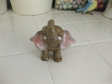 ADORABLE VINTAGE 1960'S JOSEF ORIGINALS BROWN BABY ELEPHANT WITH TRUNK UP picture