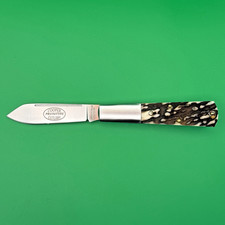1-of-1 Cooper Cutlery Prototype Barlow Genuine Raw Stag (Beaver Falls Clip) picture