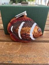 HANDMADE Orange Fish Nemo Slavic Treasures Poland Hand Blown Ornament Deep Sea picture