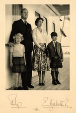 Queen Elizabeth II & Prince Philip ~ Signed Autographed Christmas Card ~ PSA DNA picture