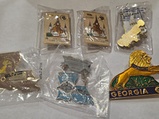 Lot 6 Vintage Lions Club Pins Louisiana New Orleans 86 Georgia Lion 1977 Catfish picture