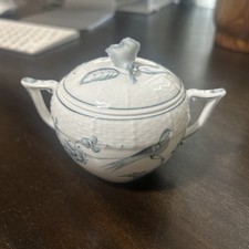 Herend Hungary blue garland sugar bowl w/lid  picture