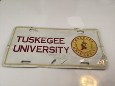 TUSKEGEE UNIVERSITY LICENSE PLATE picture