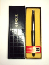 Vintage Parker 45 Arrow Fountain Pen w/ Converter Medium Nib USA Olive W/ Box picture