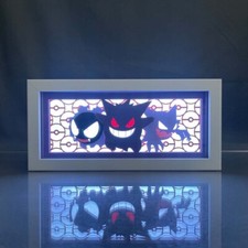 Anime Pokmon Mewtwo Manga Gengar 3D Carving Night Shadow Light Box Decor Gifts picture