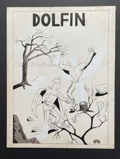 ORIGINAL UNPUBLISHED 1960'S DOLFIN FANZINE COVER ART & COMPLETE 12 PAGE STORY picture