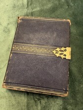 Antique 1870s Crest English Album With Heraldry Scrapbook Ephemera picture