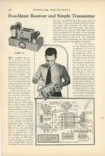 1933 How to Build Five Meter Radio Receiver & Transmitter Early Electronics picture
