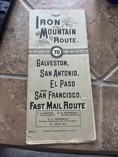 1896 Iron Mountain Route St. Louis, Iron Mountain and Southern Railway Brochure picture