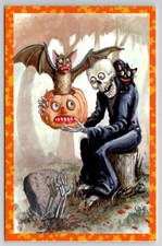 Matthew Kirscht Halloween Come and Get It Gilded Embossed 2012 A/S Postcard MK4 picture