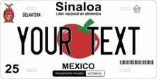 Sinaloa 2006 Custom State License Plate Personalized 12